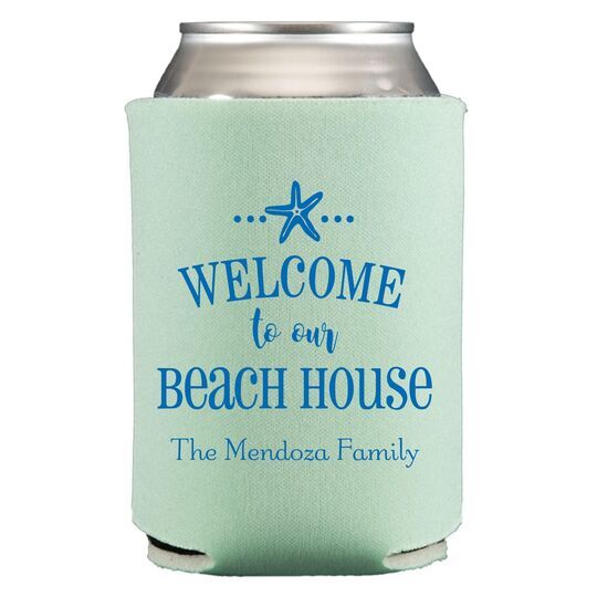 Welcome to Our Beach House Collapsible Huggers